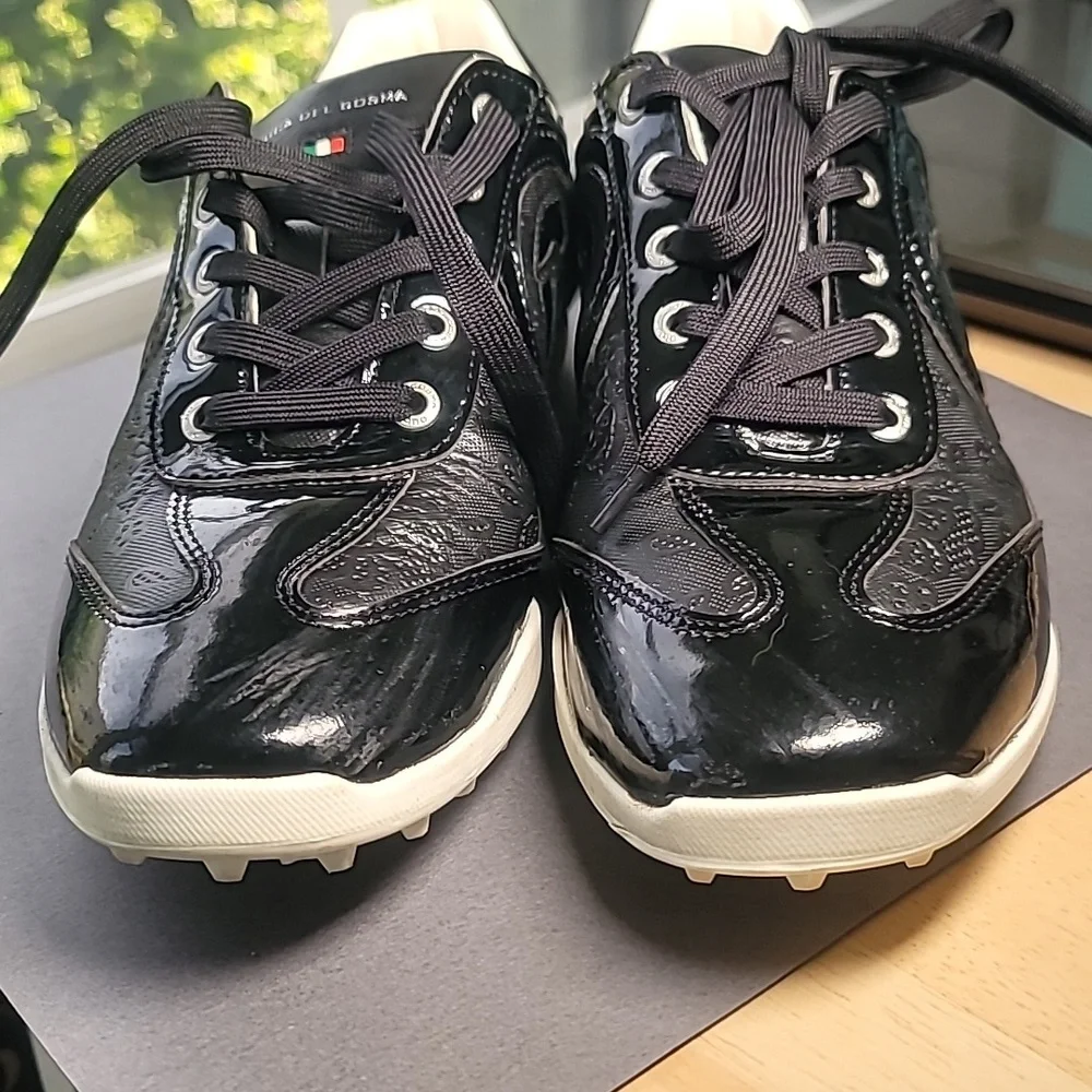 Duca Del Cosma Women's Golf Shoes Size 9 Black Patent Italian Leather - Picture 11 of 13
